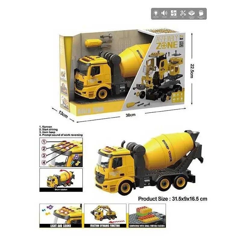 Машина конструктор Спецтехніка світло звук інерція у коробці 35*22*13см YW9070C Китай