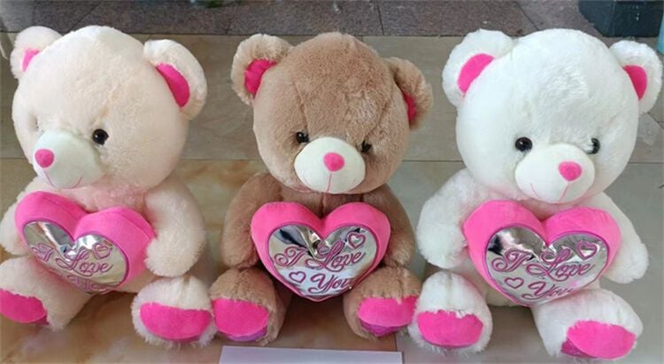 М'яка іграшка ведмедик сидячий з серцем 40см M17385 Китай