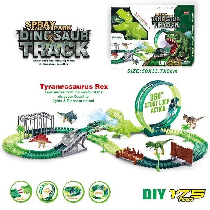 Трек Диномайданчик звук світло 175ел довжина 405см в коробці 351 Китай