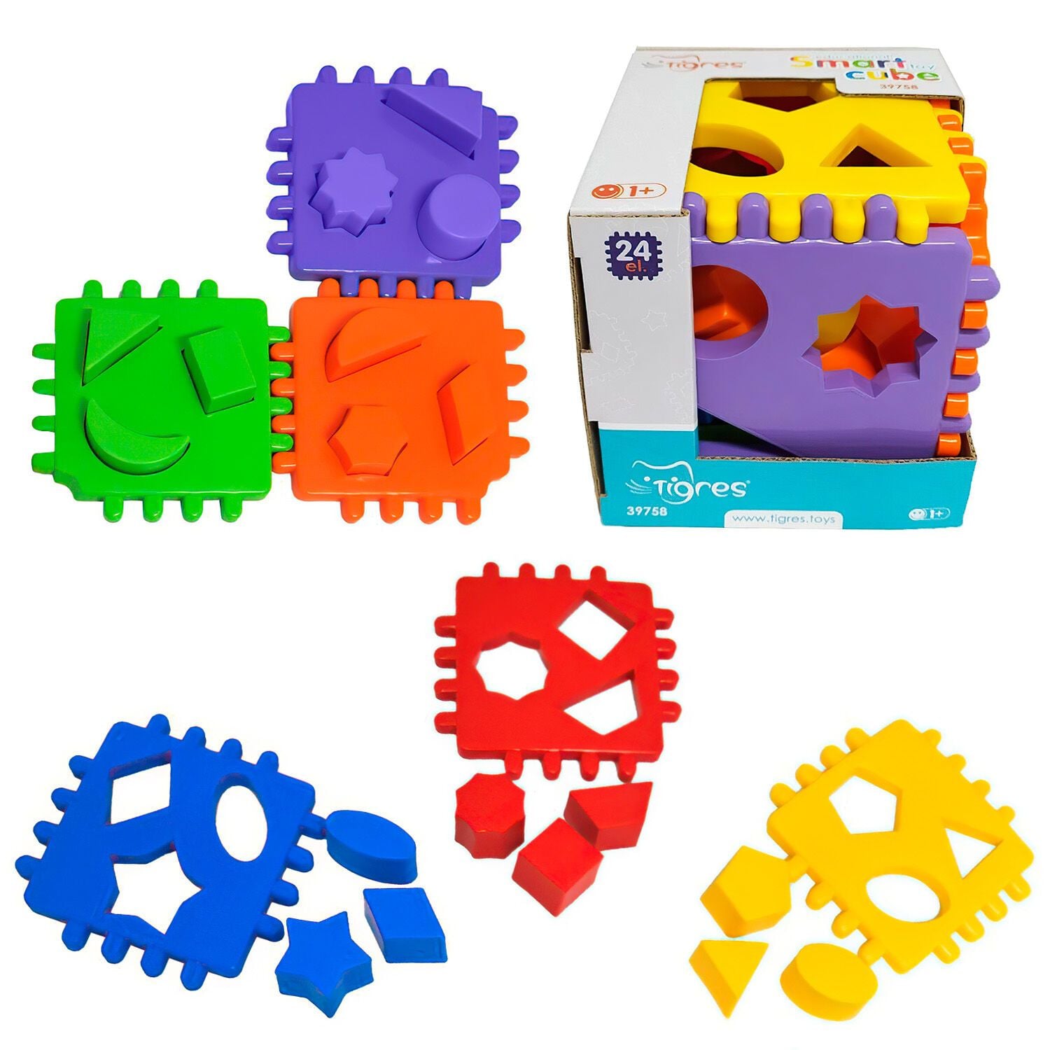 Іграшка-сортер "Smart cube" 24 ел. в коробці 39758 Тігрес