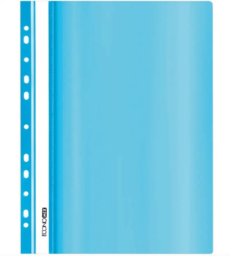 Папка-швидкозшивач з перфарацією тонка блакитна 31510-82 econo mix