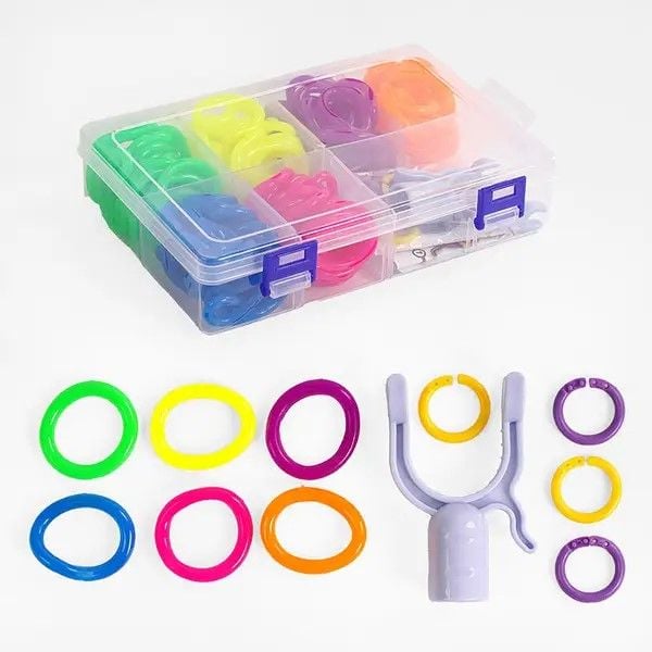 Набір резинки для плетіння  рогатка 7 відділів у боксі C66264 Китай