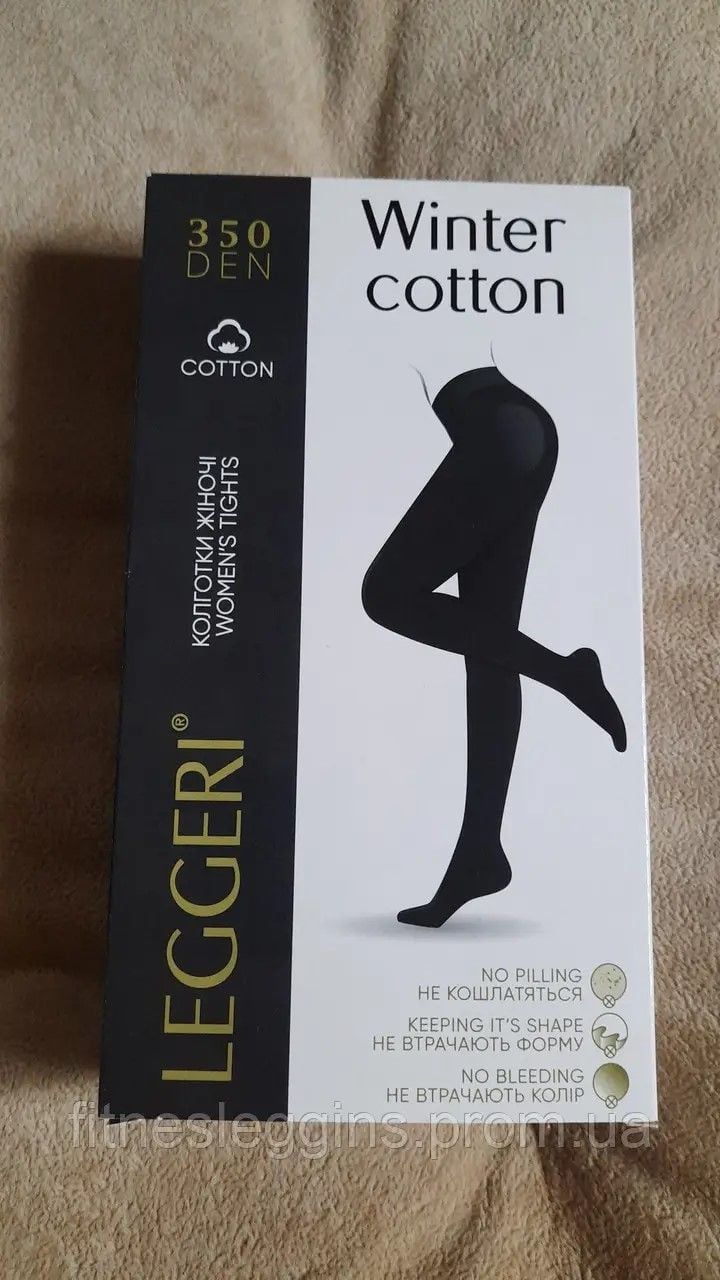 Колготи жіночі 350den р4 чорні бавовняні 676517 Winter Cotton 4р