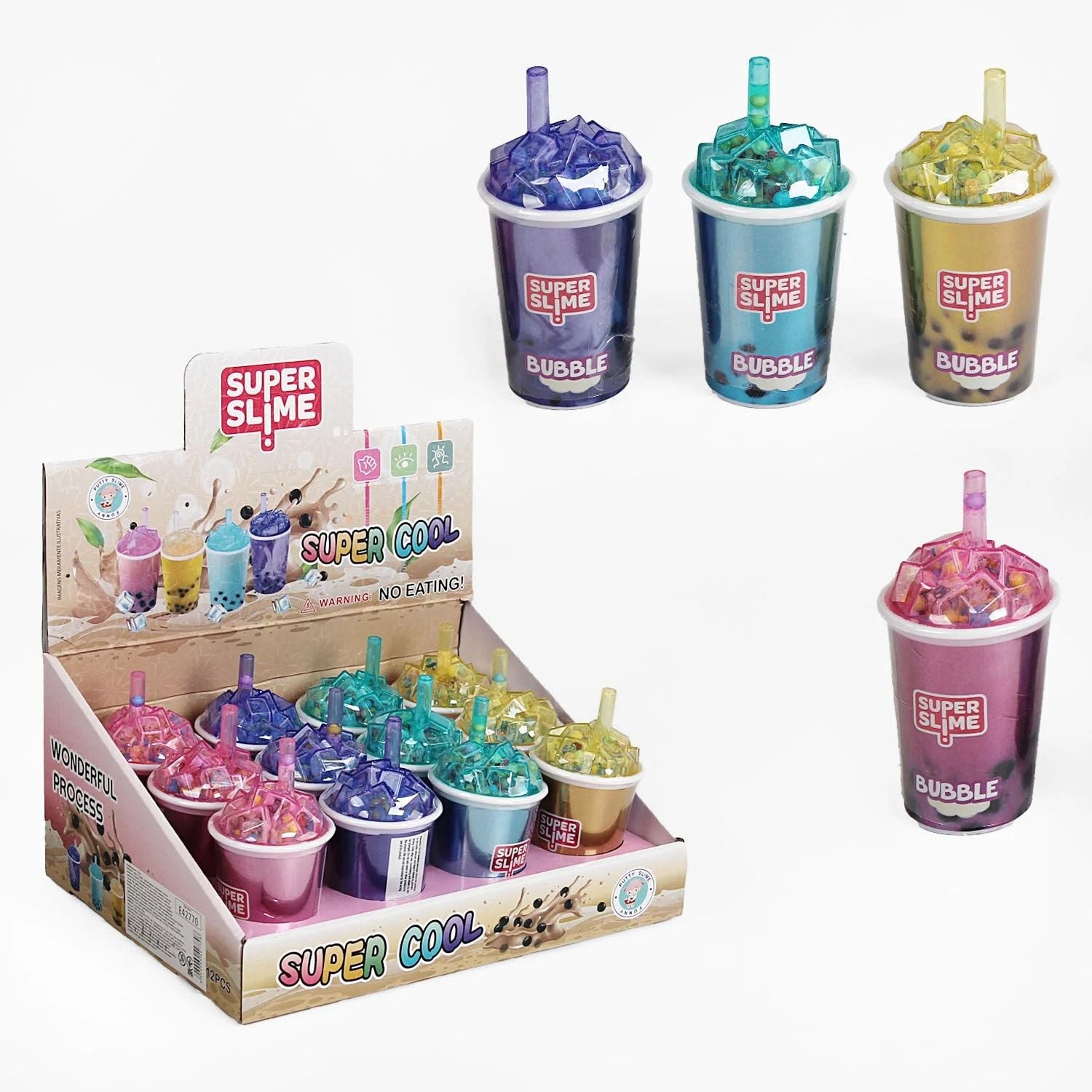 Слайм з блискітками надувний в тубі D 38911 Китай