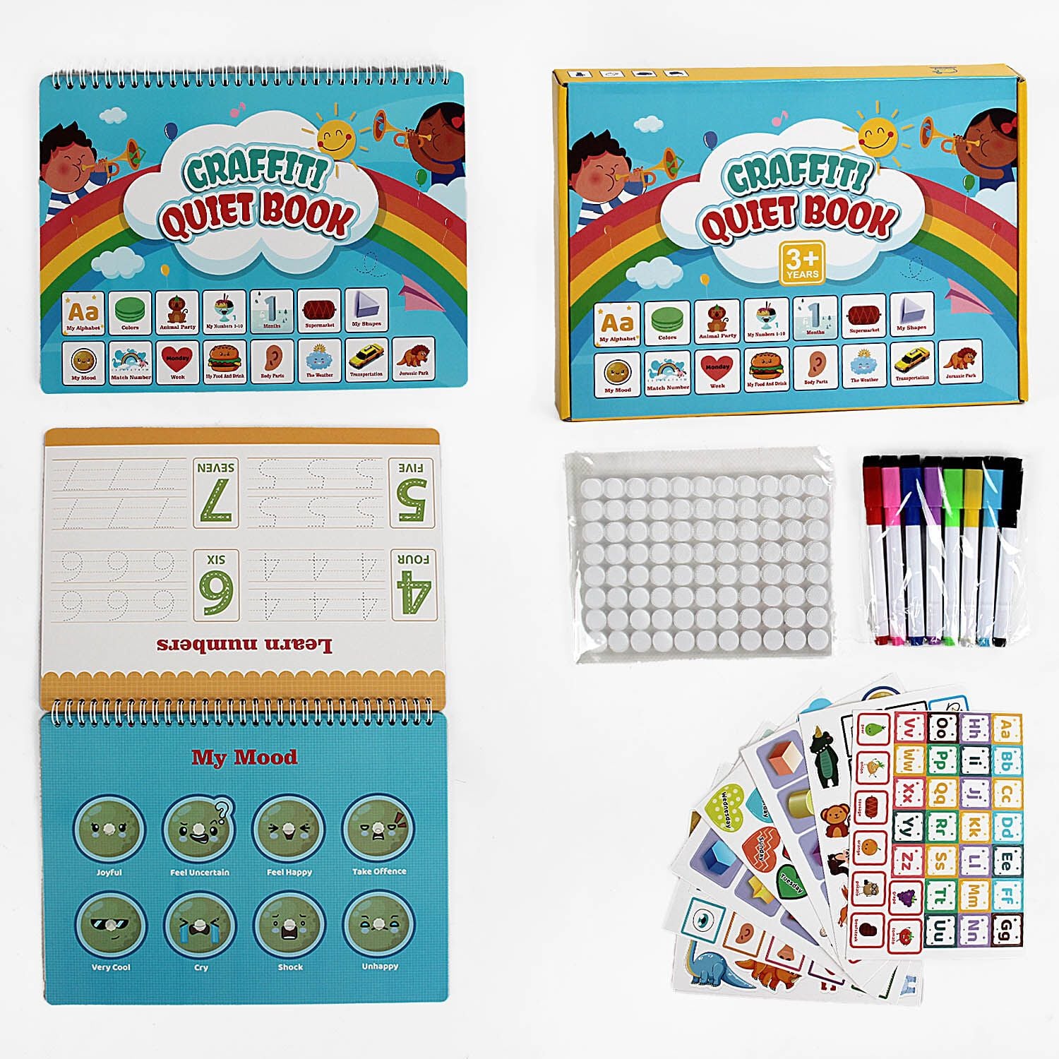 Книжка логічна Монтесорі дошкільне навчання 22завдання в коробці 30*21*4см C60433 Китай