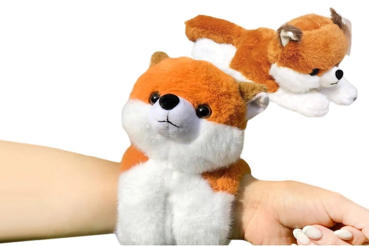 М'яка іграшка Лисичка браслет на руку 23см хутро C48502 Китай