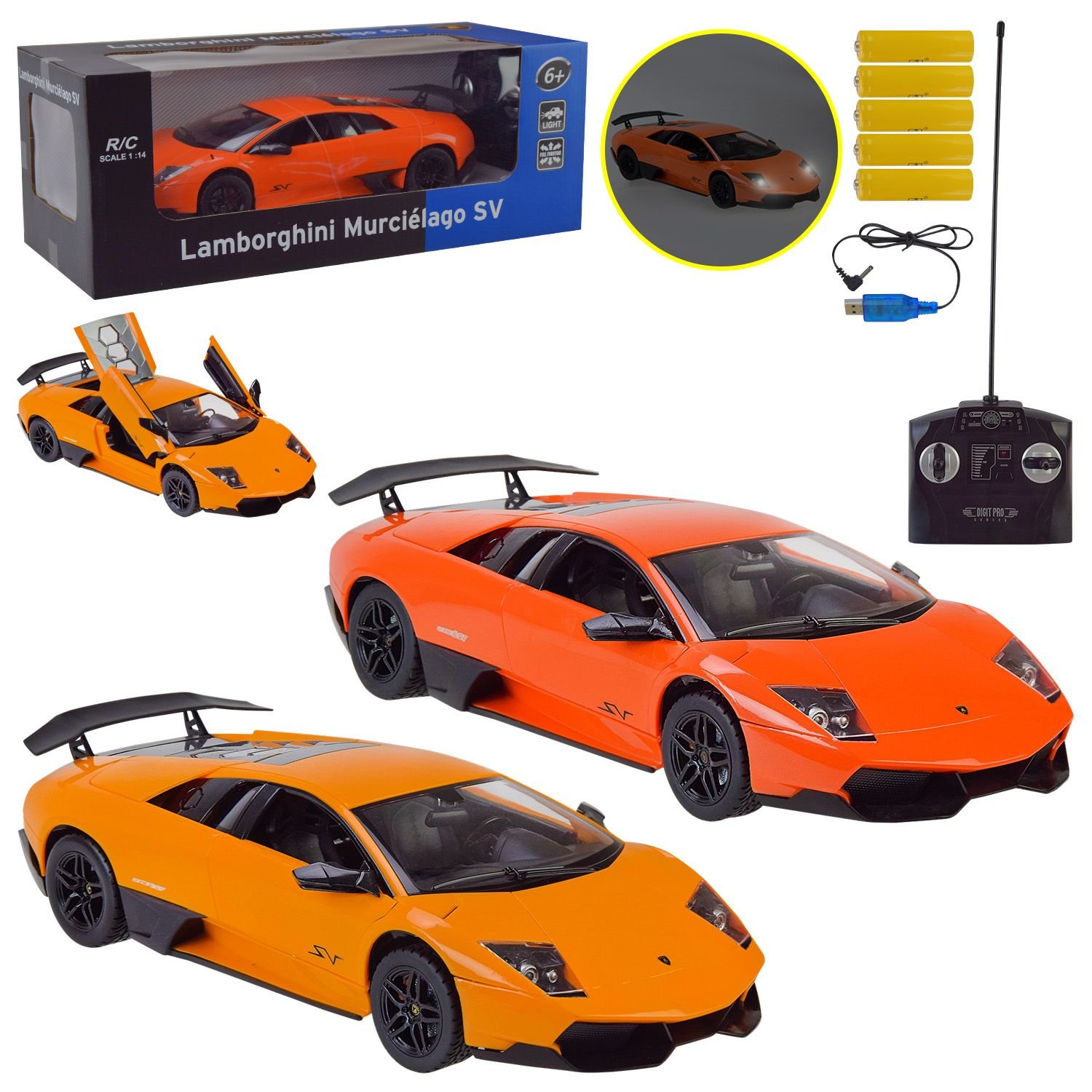 Машина на р/к Lamborghini Murcielago SV1:14 акум батар у коробці 34*15*8см CL1402 країна іграшок