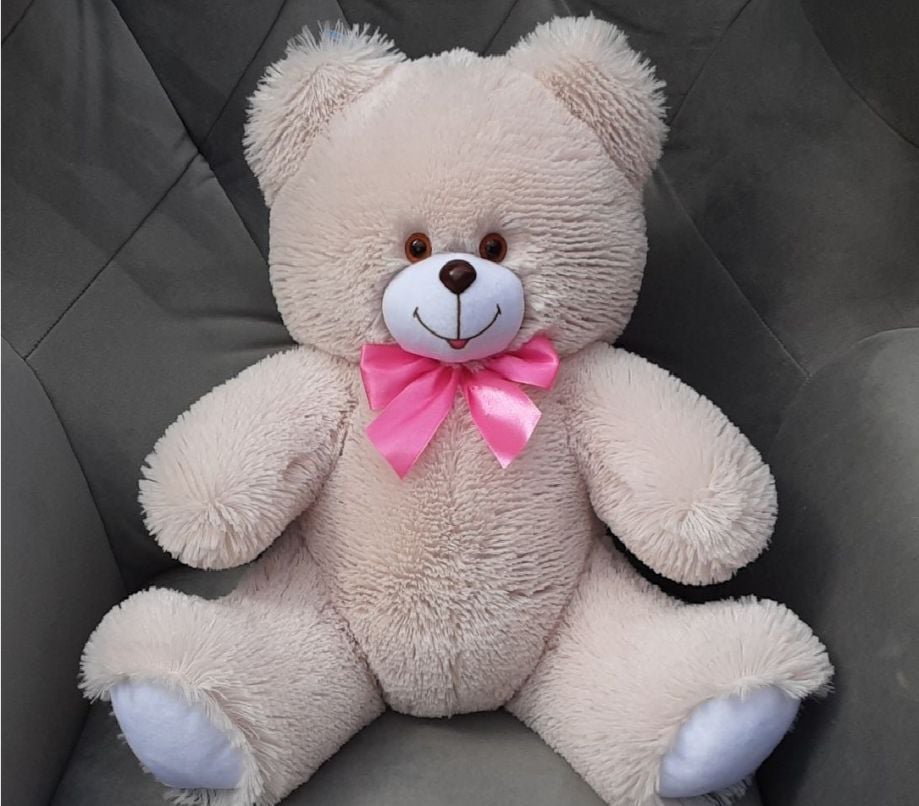 М'яка іграшка ведмедик Любімчик  45см гліцинія з бантом травка Ч341ГЛ чайка