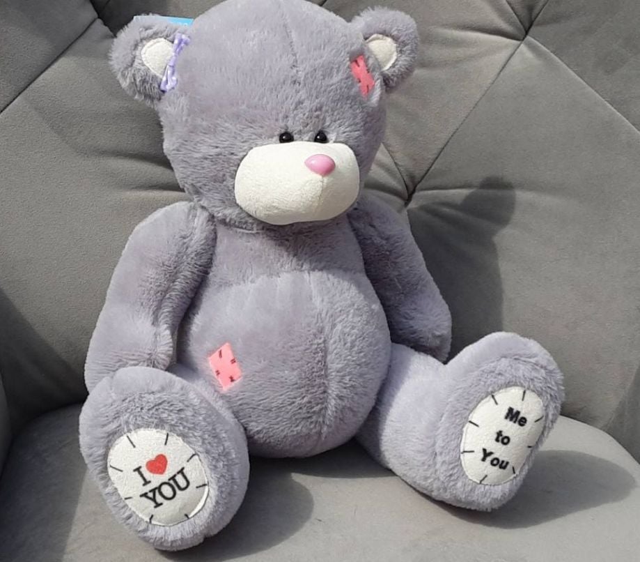 М'яка іграшка ведмедик Тедді дівчинка 52см сірий Ч499ДС чайка