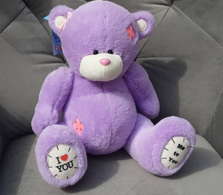 М'яка іграшка ведмедик Тедді дівчинка 52см лаванда Ч499ДЛ чайка