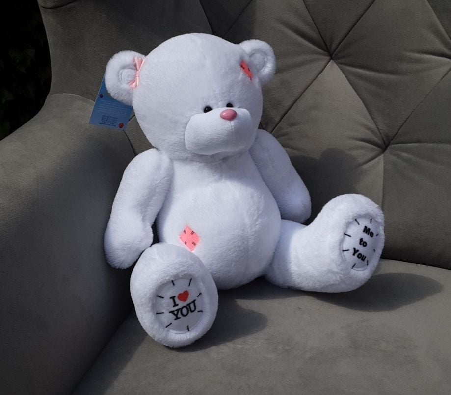 М'яка іграшка ведмедик Тедді дівчинка 52см білий Ч499ДБ чайка