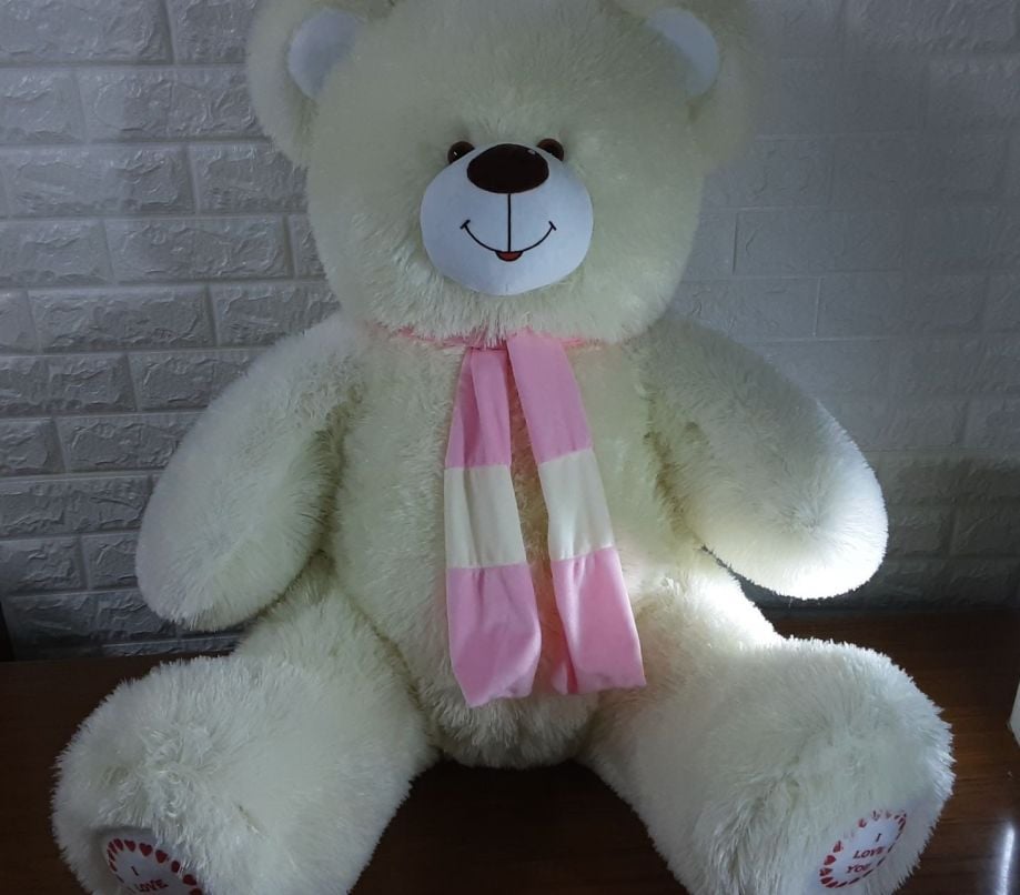 М'яка іграшка ведмедик Любимчик великий  130 см молоко Ч347МО чайка