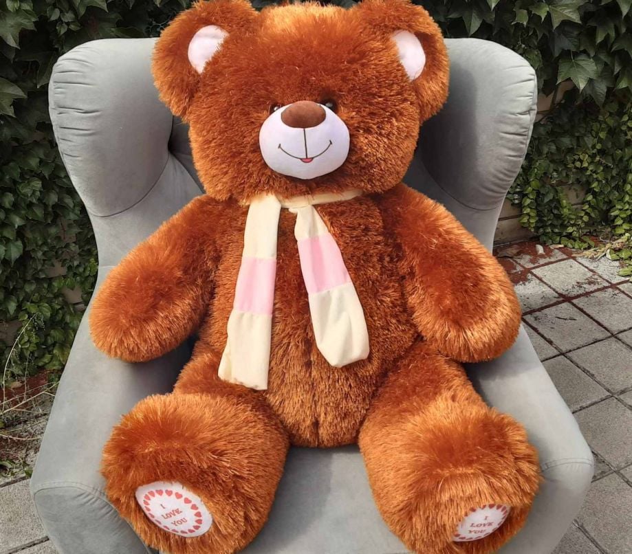 М'яка іграшка ведмедик Любимчик великий  130 см світло коричневий Ч347СК чайка