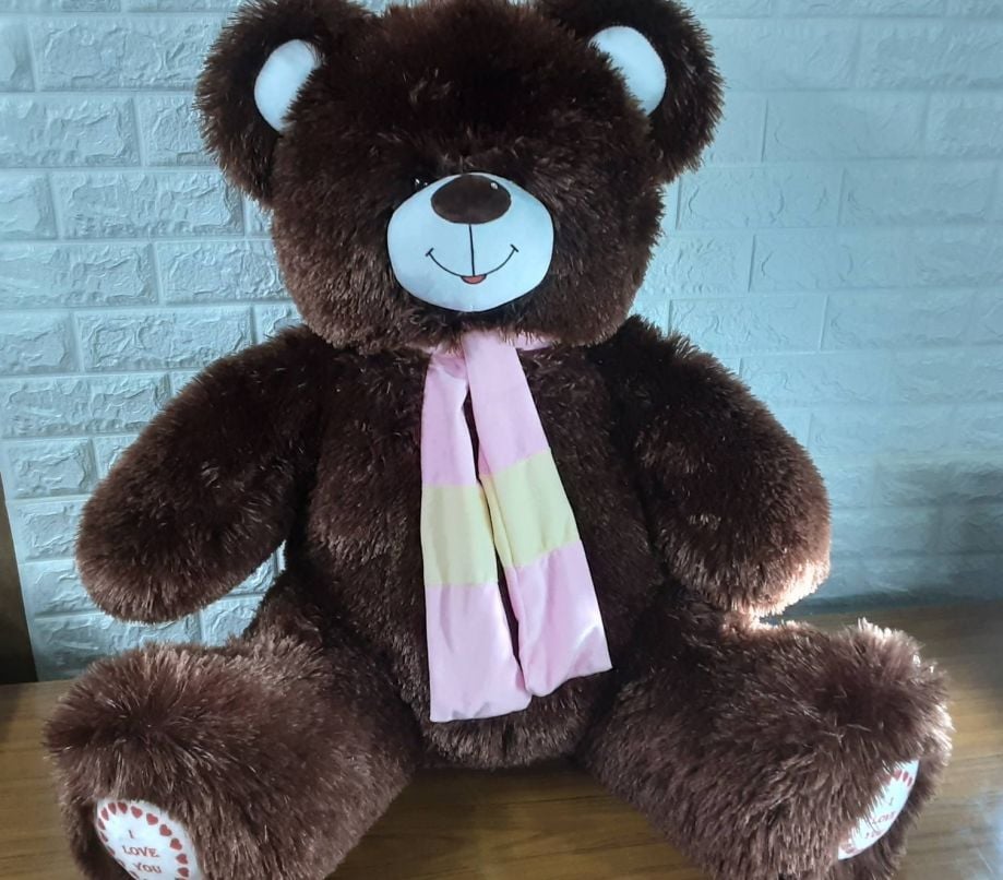 М'яка іграшка ведмедик Любимчик великий  130 см темно коричневий Ч347ТК чайка