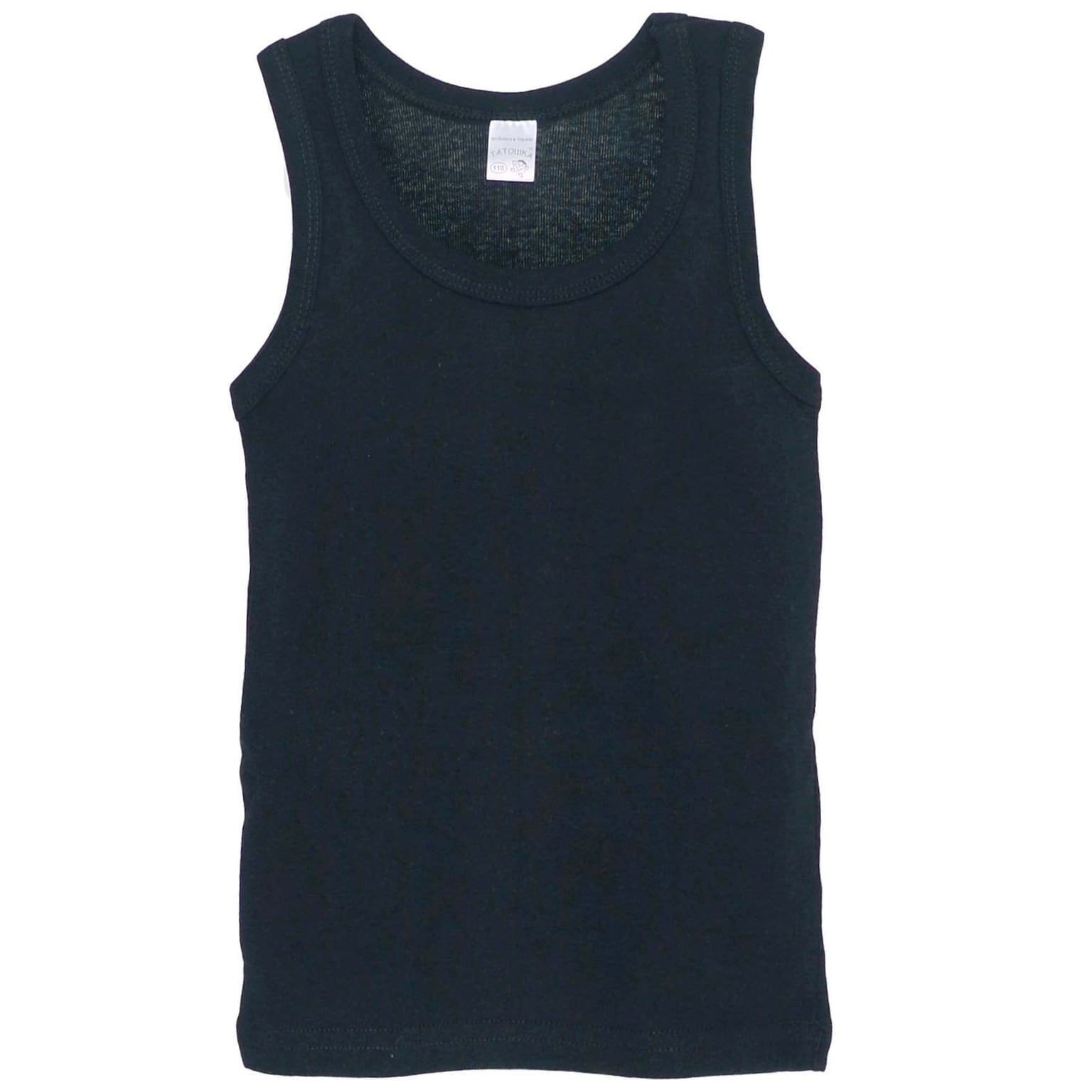 Майка бавовна р 134см чорна трикотаж 2505128чр134 Татошка 134р