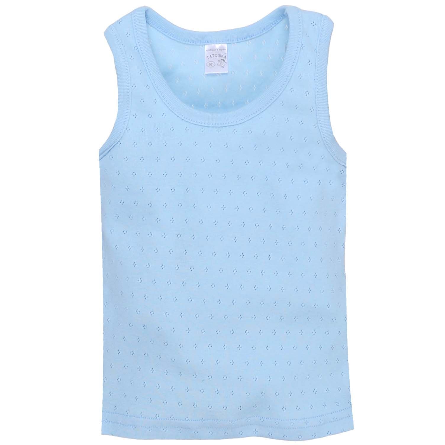 Майка бавовна р134см блакитна трикотаж 2512128блк134 Татошка 134р