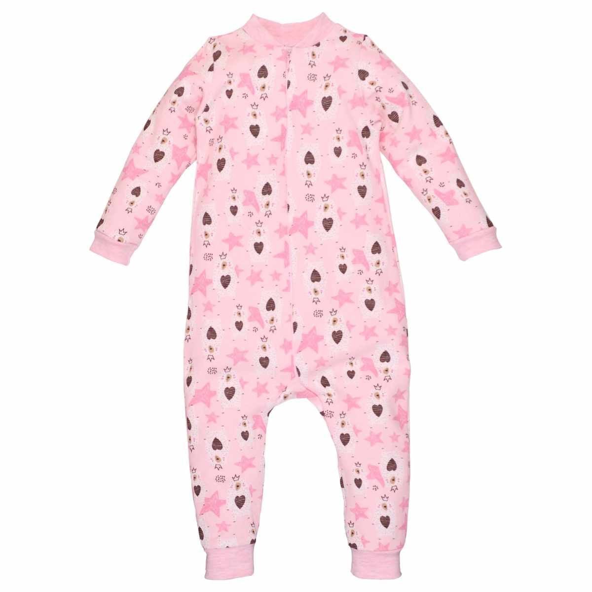 Комбінезон р80 Селяник бавовна 100% на блискавці з малюнком рожевий 1524236мвк80 Татошка 80р