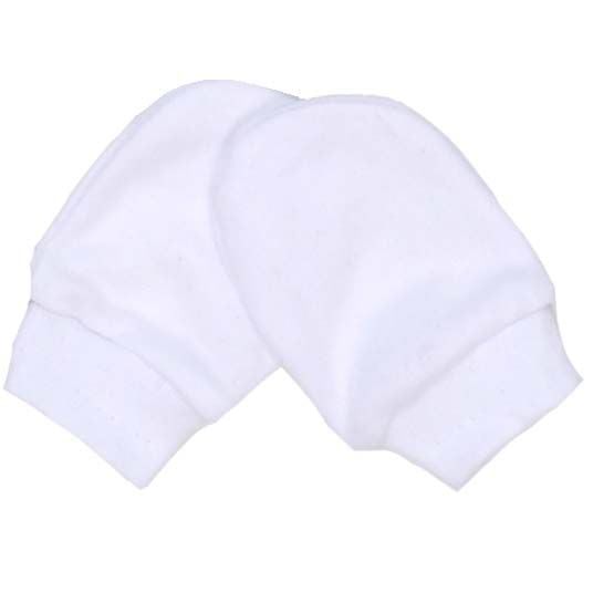 Рукавички для малюків інтерлок білі 1206053 Татошка 0р