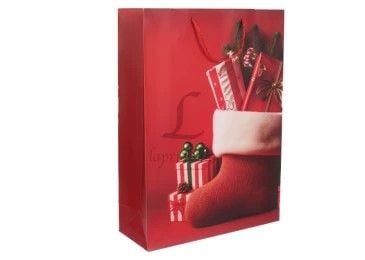 Пакет подарунковий 40*55*15см новорічний вертикальний 60349 Китай