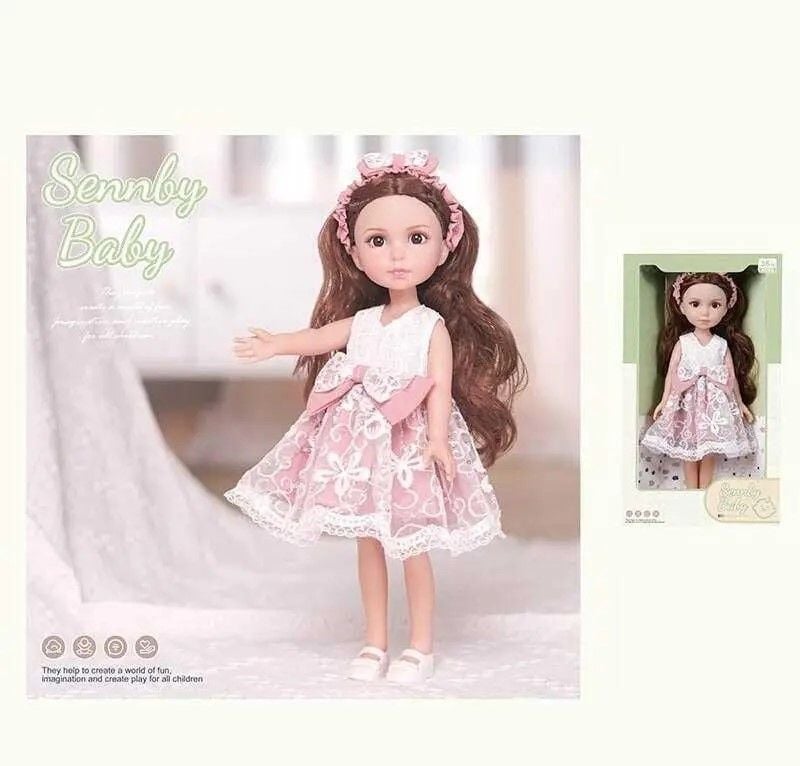 Лялька (48) знімний одяг аксесуар висота 33 см в коробці ER333C Китай