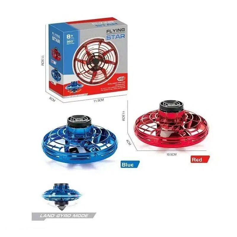 Літаюча тарілка (120) 2 кольори вбудований акумулятор підсвічування дзиґа інструкція в коробці A188 Китай