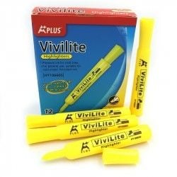 Текстовиділювач Vivilite жовтий скошений накінечник BY106605-Ye A+plus