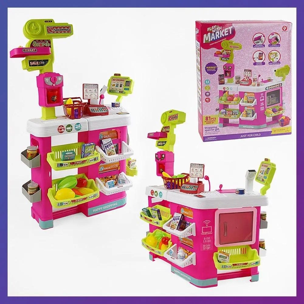 Супермаркет 93ел звук світло сканер продукти ваги кошик на батар у коробці 60*46*19см 922-201 Китай