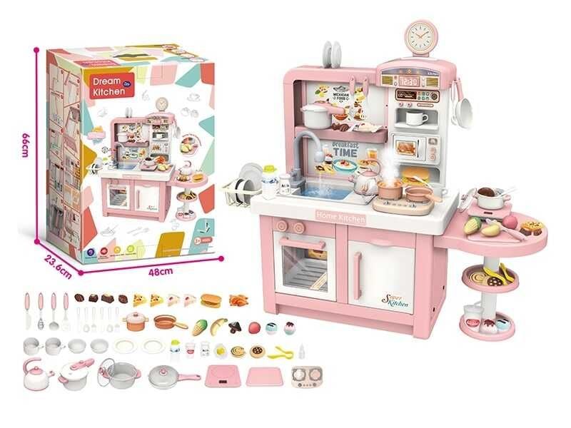 Кухня висота 98 см звук музика підсвічування парогенератор мийка з подачею води посуд прилади продукти в коробці 100T-4 Китай