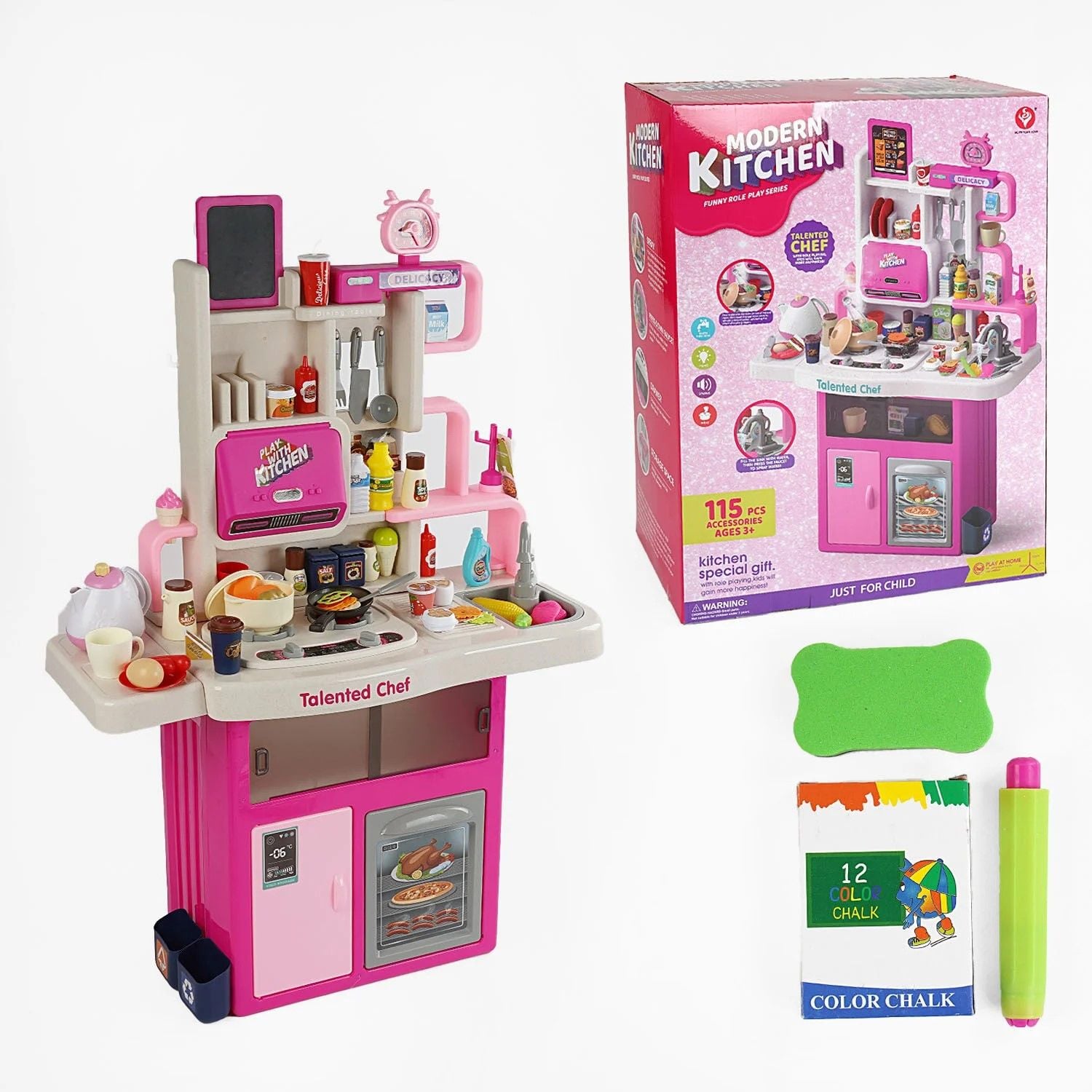 Кухня висота 102 см світло звуки приготування парогенератор помпова подача води 115 аксесуарів в коробці 922-179 Китай