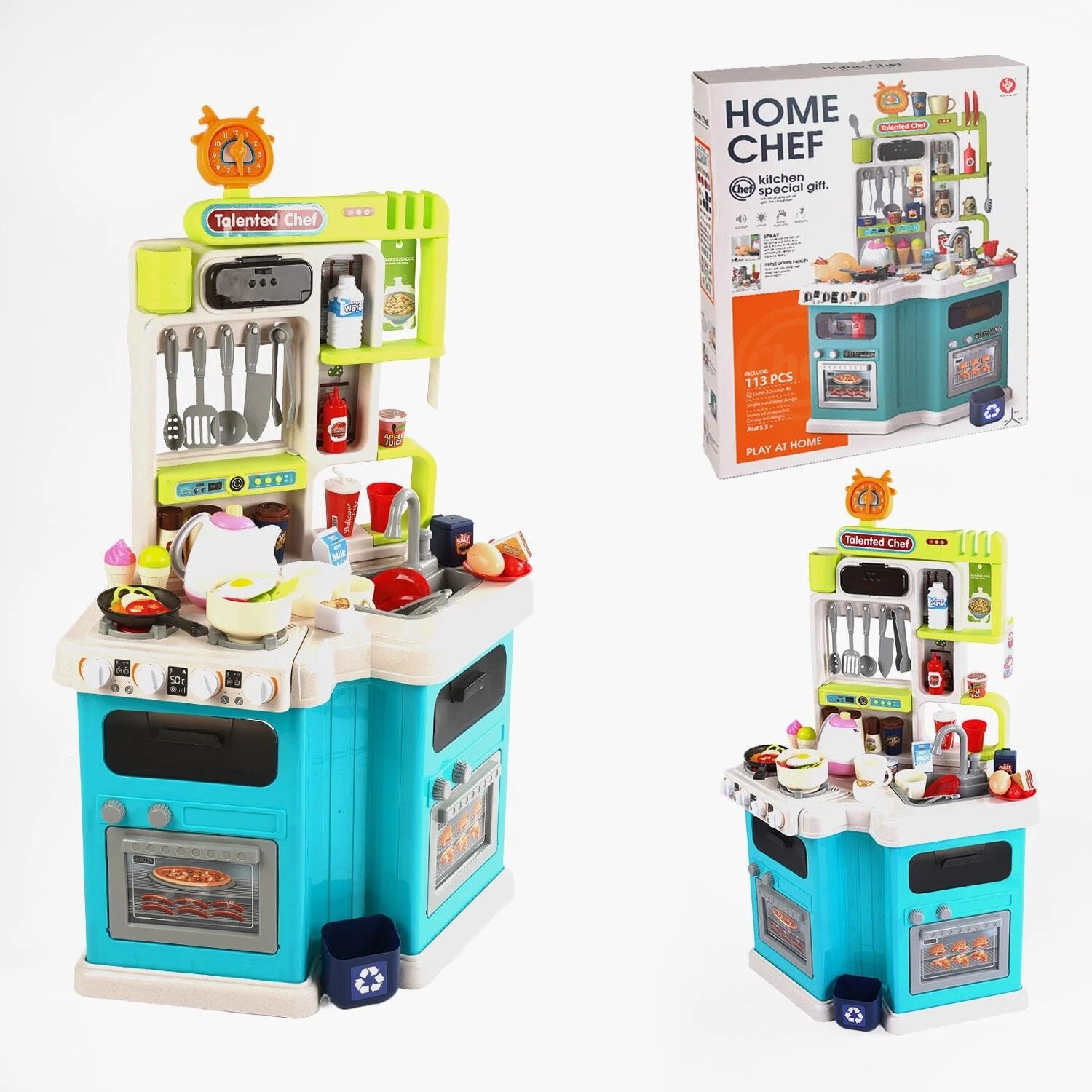 Кухня висота 92 см помпова подача води парогенератор звук світло 113 аксесуарів в коробці 922-180 Китай