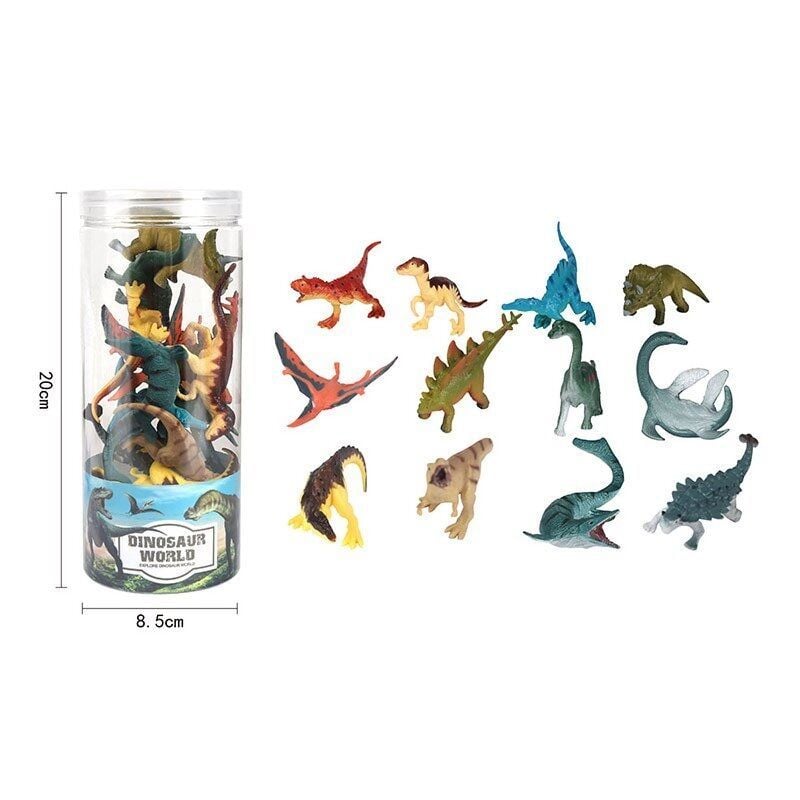 Динозаври набір 12 предметів у тубі E051-1 Китай