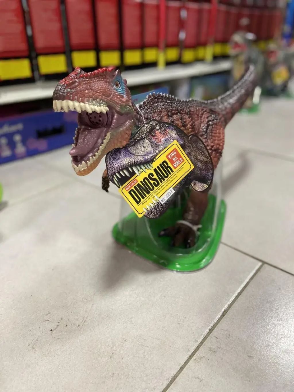 Динозавр гумовий музичний 36 см мікс видів MH2189 Китай