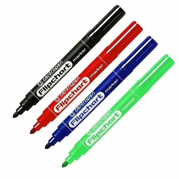 Маркер д/фліпч 2,5мм червоний на водній основі 8550чер centropen