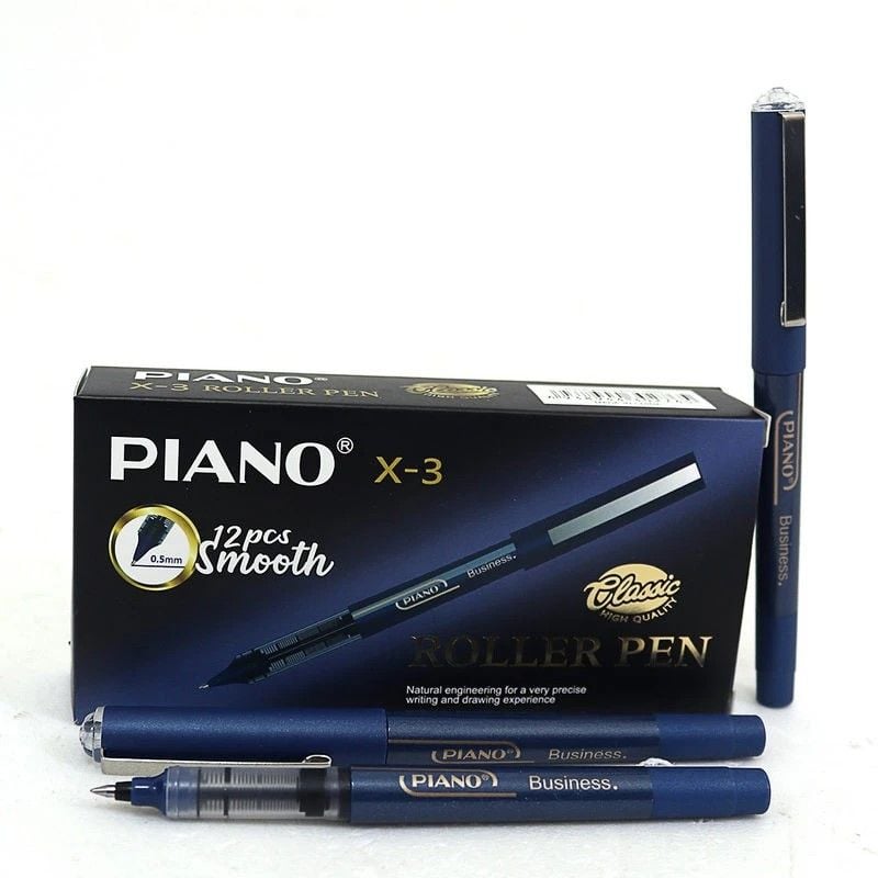 Ручка ролер 0,5мм синя/чорна X-3 Piano