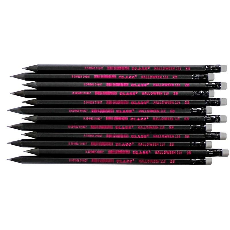 Олівець ч/г з гумкою Halloween по шт твердість 2B 12шт в коробці 118-2B Class