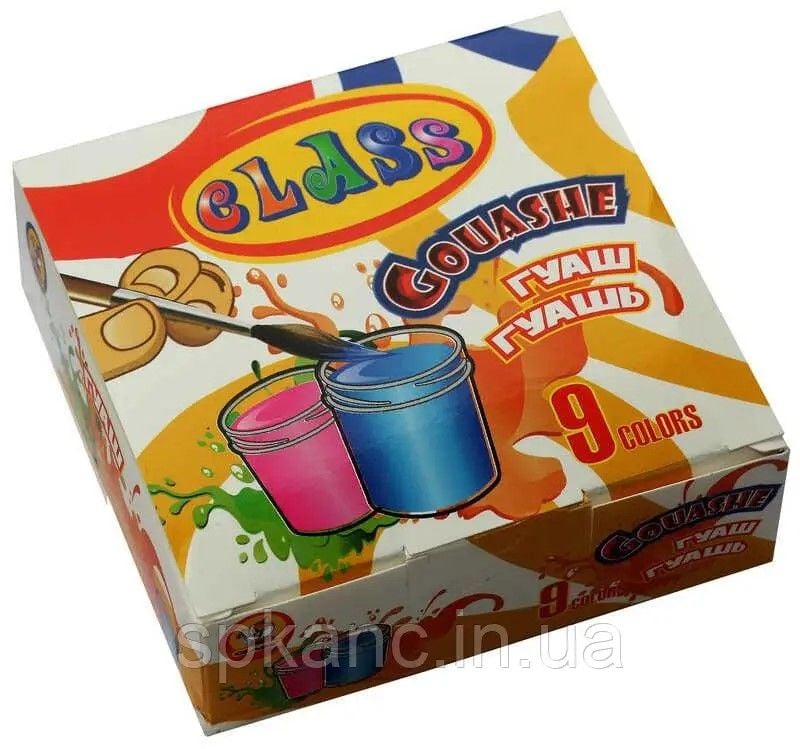 Гуашь 9кол по 10мл у коробці 9*10*3см 7618 Class