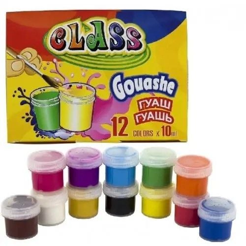 Гуашь 12кол по 10мл у коробці 13*10*3см 7619 Class