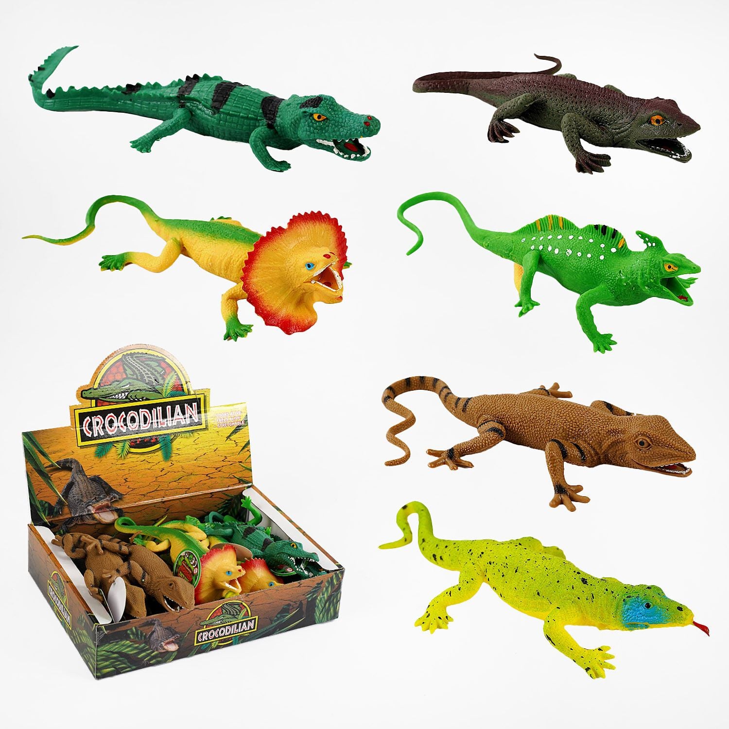 Тварини гумові  земноводні наповнювач кульки 27,5*9*15см W6328-112/119Y Китай