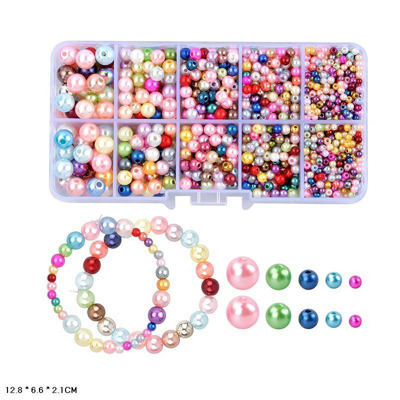 Бісер намистини мікс видів набір у пластиковій коробці 12,8*6,6*2,1см 1194-26 Китай