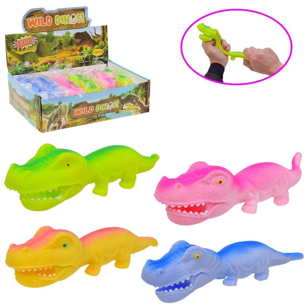 Антистрес тянучка з піском динозавр 19 см K6411 Китай