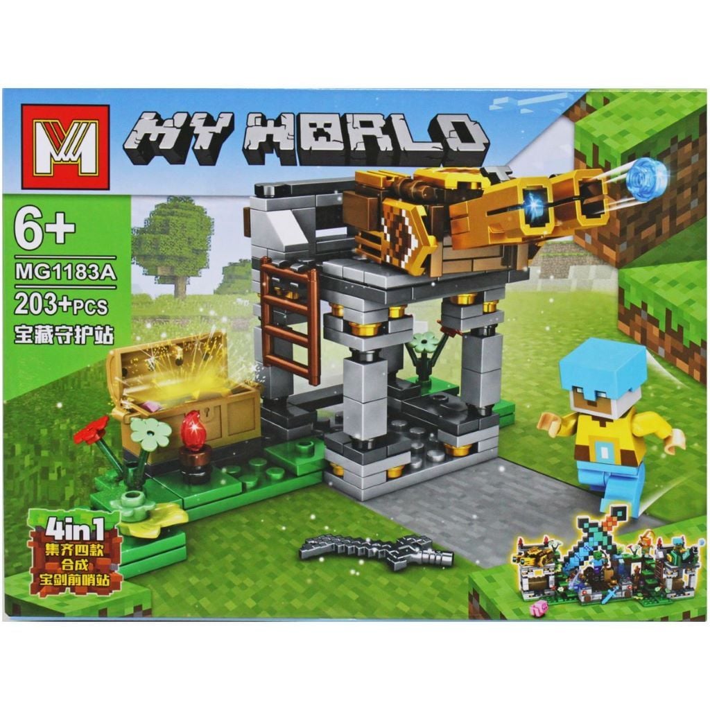 Конструктор типу лего  My world 189-204ел  4в1 у коробці 25*19*4см MG1183 Китай