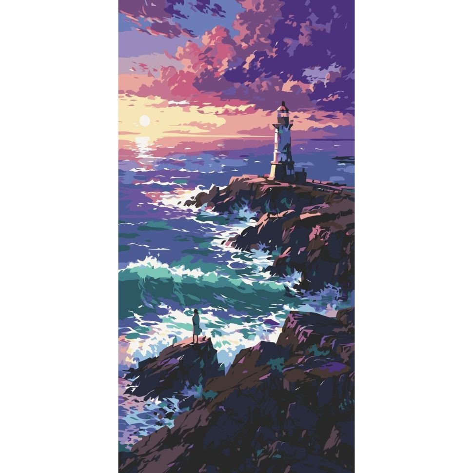 Картина по номерах 40*80см Хвилююче море фарби пензлики в термоплівці 11573-AC Art Craft