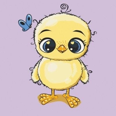 Картина по номерах 30x30 см Курчатко з фарбами та пензликами 15094-AC Art Craft