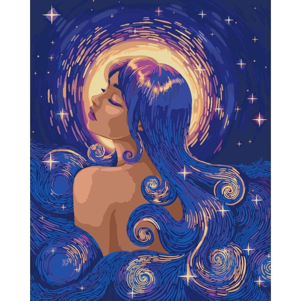 Картина по номерах 40*50см Нічна ніжність фарби пензлики в термоплівці 10146-AC Art Craft