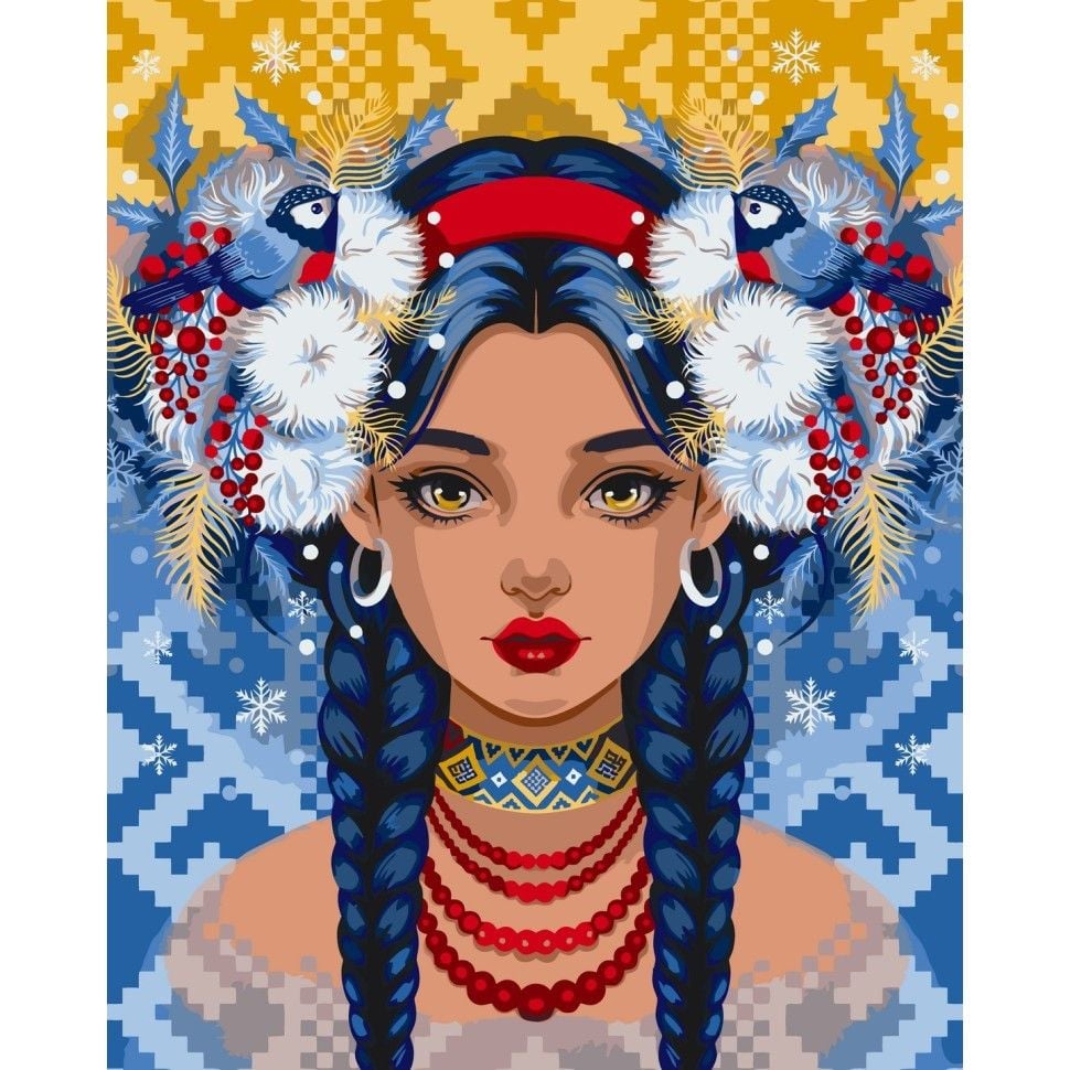 Картина по номерах 40*50см Юна зима фарби пензлики в термоплівці 10002-AC Art Craft