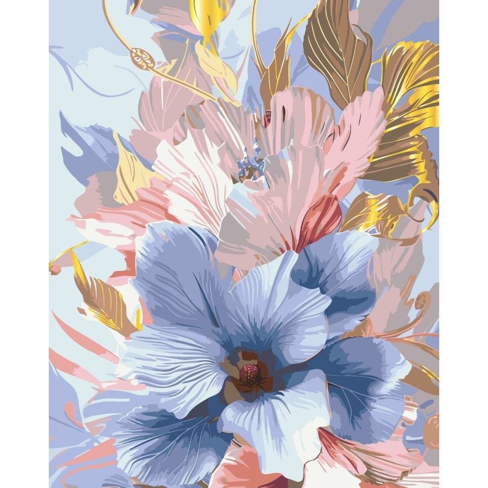 Картина по номерах 40*50см Ніжний гібіскус фарби пензлики в термоплівці 13081-AC Art Craft