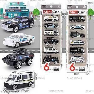 Набір машинок POLICE 6шт у коробці 35*10см 6080 Китай