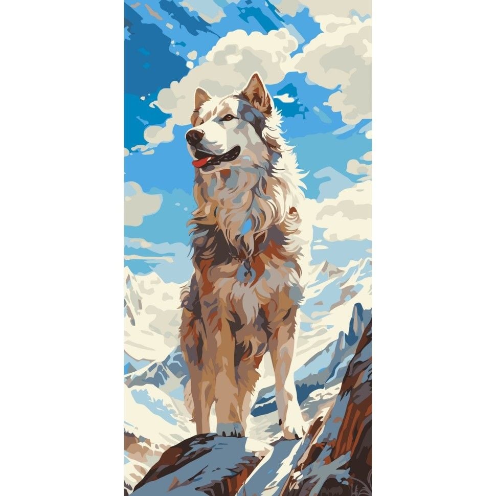 Картина по номерах 40*80см На вершині фарби пензлики в термоплівці 11543-AC Art Craft