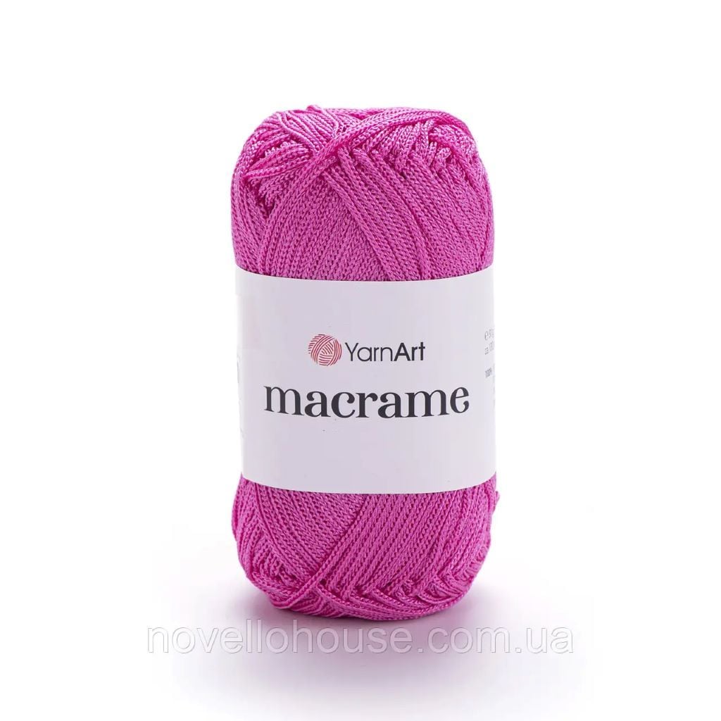 Макраме 2,5мм 90г 130м фуксія поліестер 140-140 YarnArt