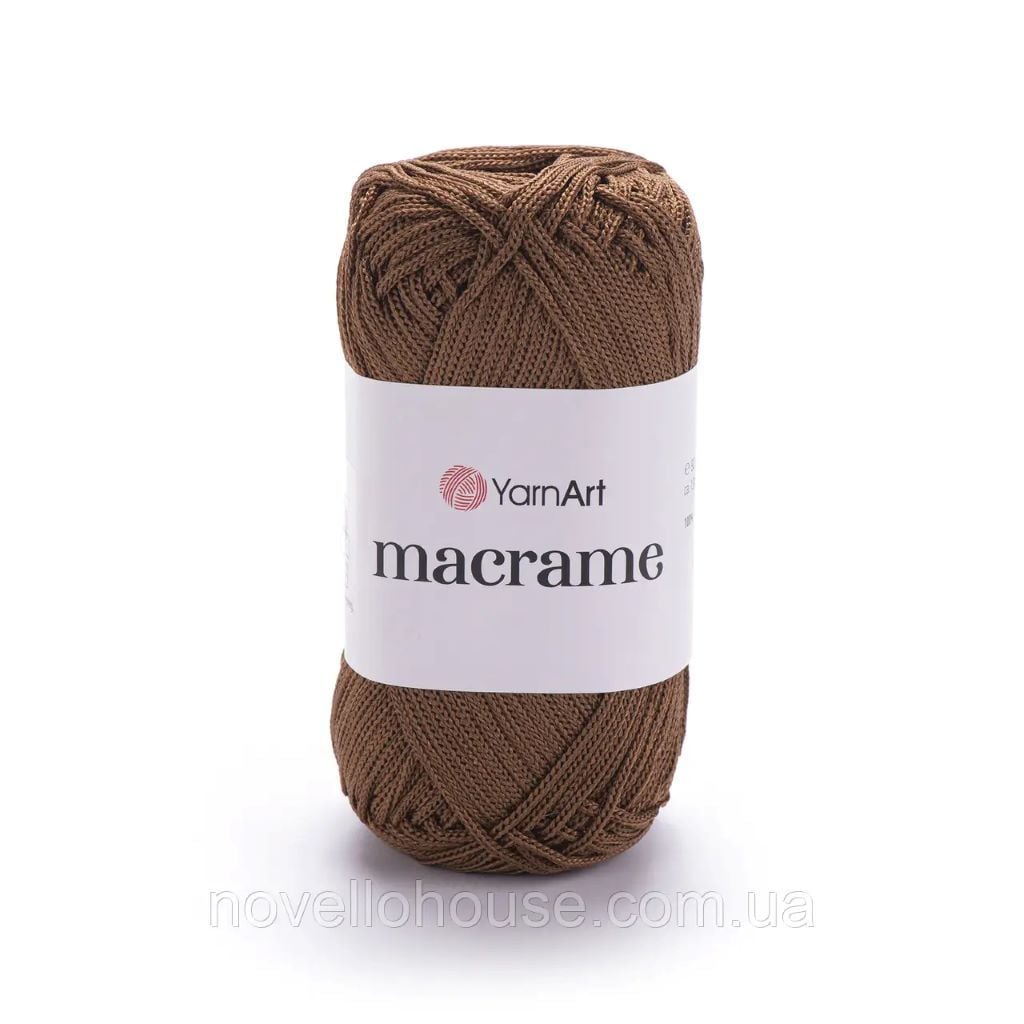 Макраме 2,5мм 90г 130м коричневий поліестр 151-1052 YarnArt